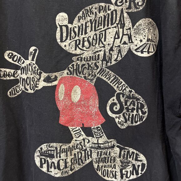 DISNEYLAND‎ RESORT MICKEY MOUSE T-SHIRT ADULT 2XL Black Disney Parks - Picture 2 of 3
